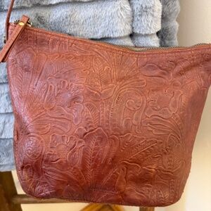 American Leather Tooled Cross Body